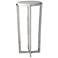 Waldorf 12" Wide White Marble Polished Nickel Drink Table