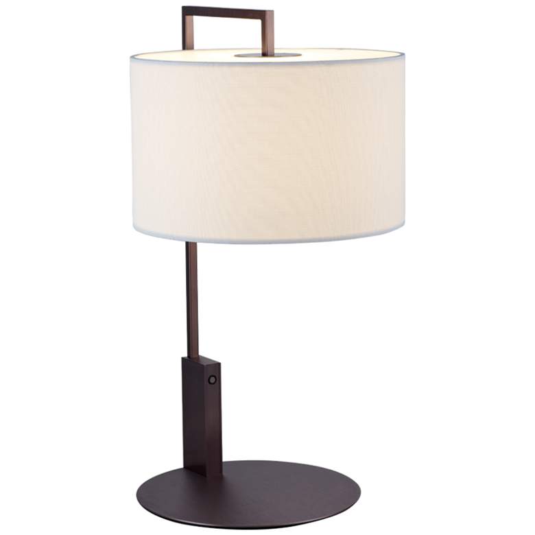 Image 1 Waldorf 14.2 inch Deep Taupe/Fibre White Table Lamp