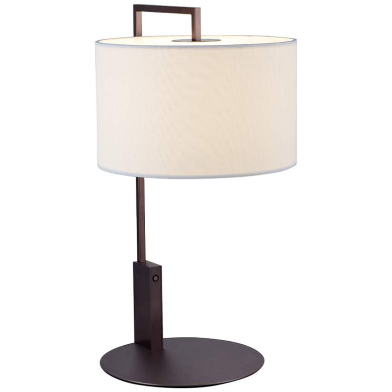Image 1 Waldorf 14.2" Deep Taupe/Fibre White Table Lamp