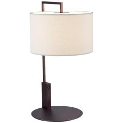 Waldorf 14.2&quot; Deep Taupe/Fibre White Table Lamp