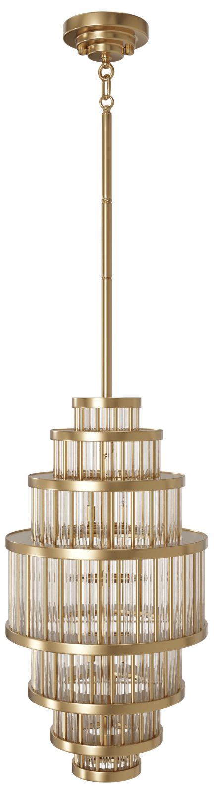 Waldorf 22"H Pendant in Aged Brass