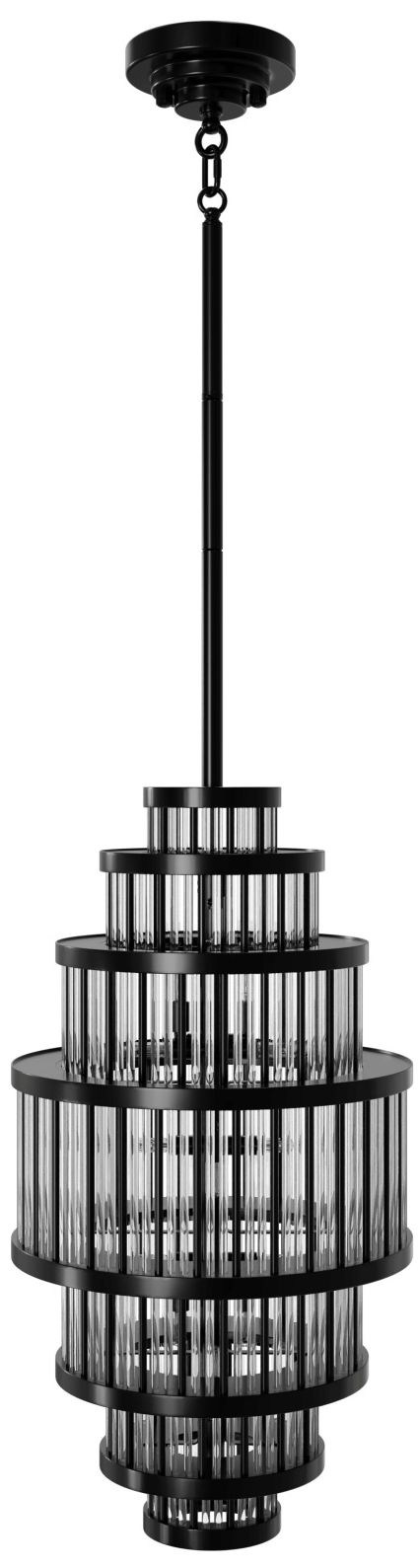 Waldorf 22"H Pendant in Polished Gunmetal