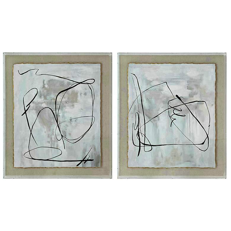 Image 2 Waldorf 3 28" High 2-Piece Acrylic Wall Art Set