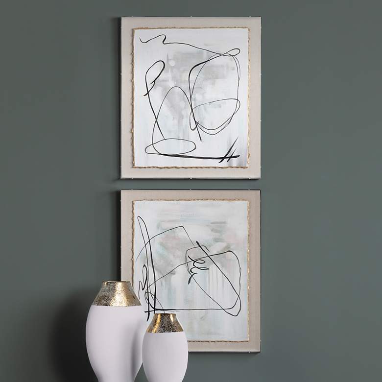 Image 1 Waldorf 3 28" High 2-Piece Acrylic Wall Art Set