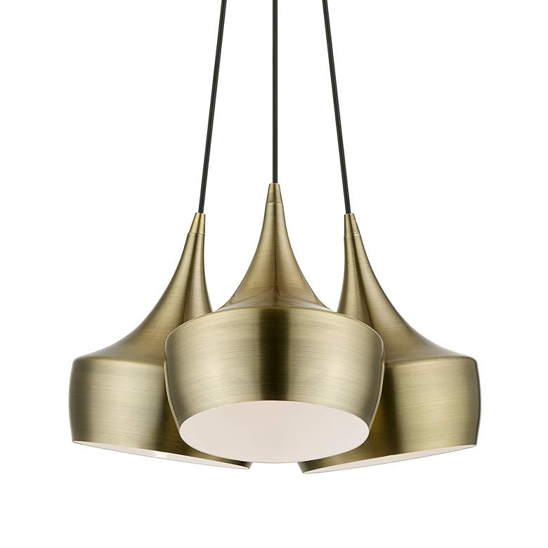 Image 3 Waldorf 3 Light Antique Brass Cluster more views