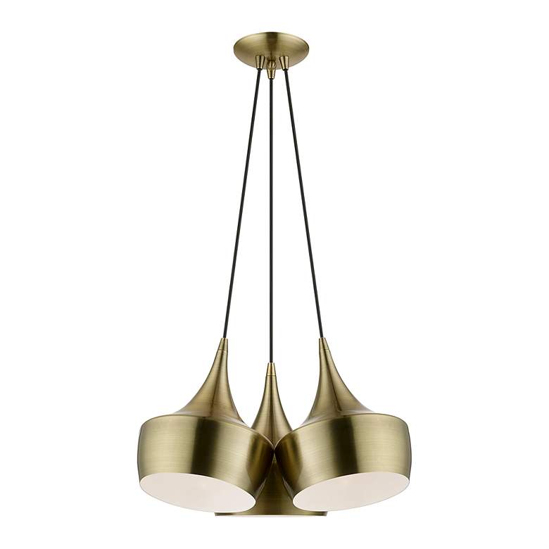 Image 7 Waldorf 3 Light Antique Brass Cluster more views