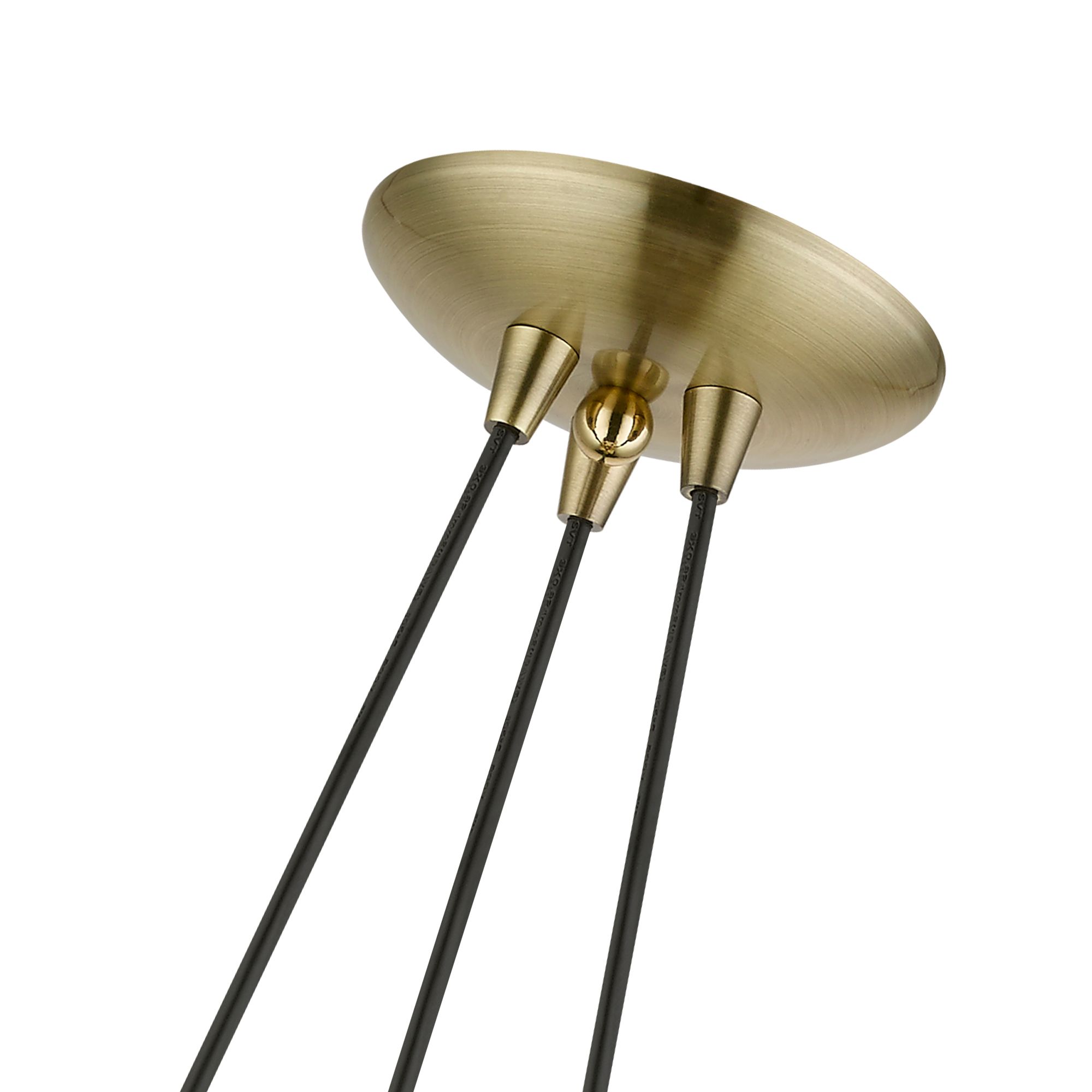 Waldorf 3 Light Antique Brass Cluster