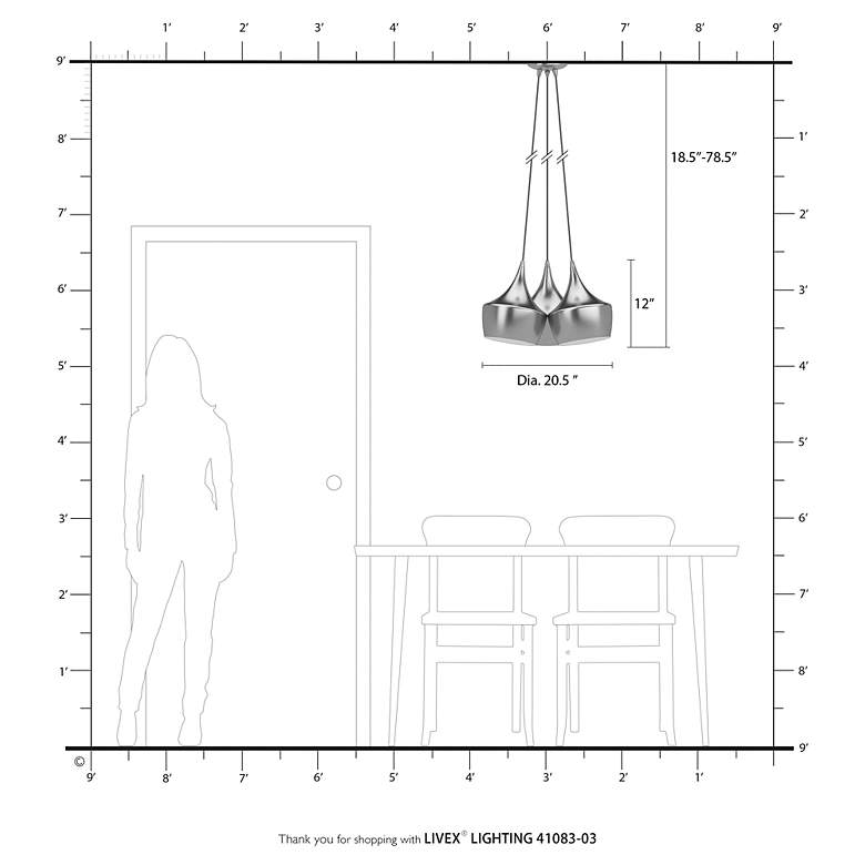 Image 3 Waldorf 3 Light White Cluster Pendant more views