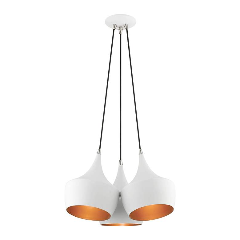 Image 6 Waldorf 3 Light White Cluster Pendant more views
