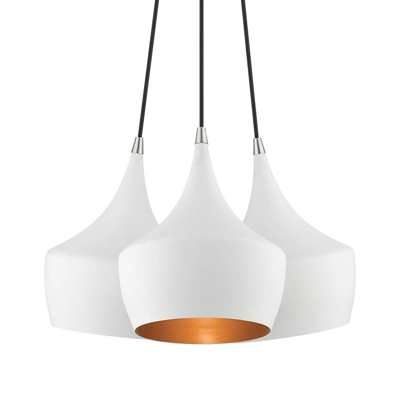 Image 7 Waldorf 3 Light White Cluster Pendant more views