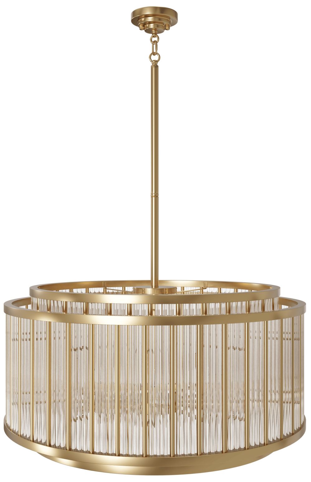 Thumbnail1 of Waldorf 31" Round Chandelier in Aged Brass