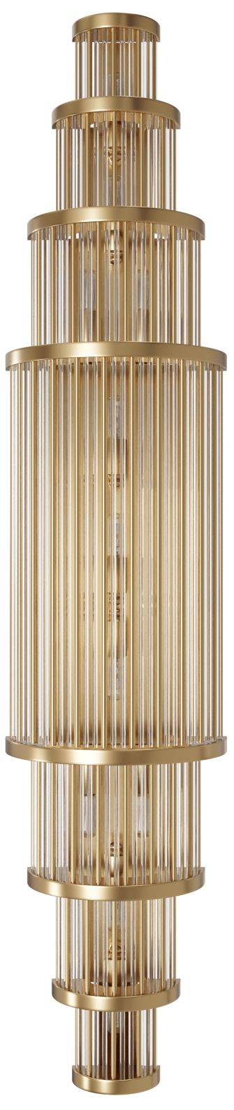 Waldorf 38"H Wall Sconce in Aged Brass