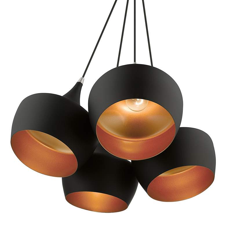 Image 7 Waldorf 4 Light Black Cluster Pendant more views