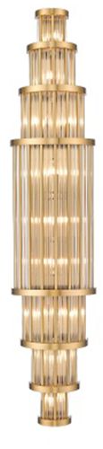 Image 2 Waldorf 50"H Wall Sconce in Aged Brass more views