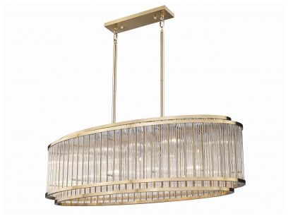 Image 2 Waldorf 52"L Oval Chandelier in Aged Brass more views