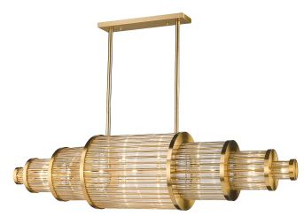 Image 2 Waldorf 64"W LED Chandelier in Aged Brass more views