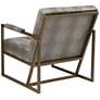 Waldorf Gray Snakeskin Faux Leather Tufted Lounge Chair in scene