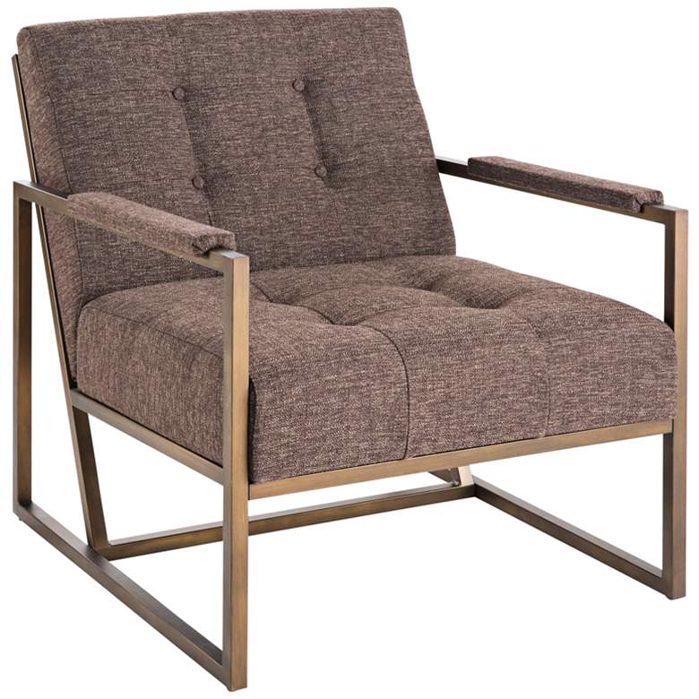 Image 1 Waldorf Tufted Brown Fabric Lounge Chair