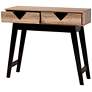 Wales 39 1/2" Wide Light Brown 2-Drawer Console Table