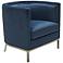 Wales Ink Blue Barrel Accent Armchair