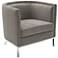 Wales Portsmouth Gray Barrel Accent Armchair