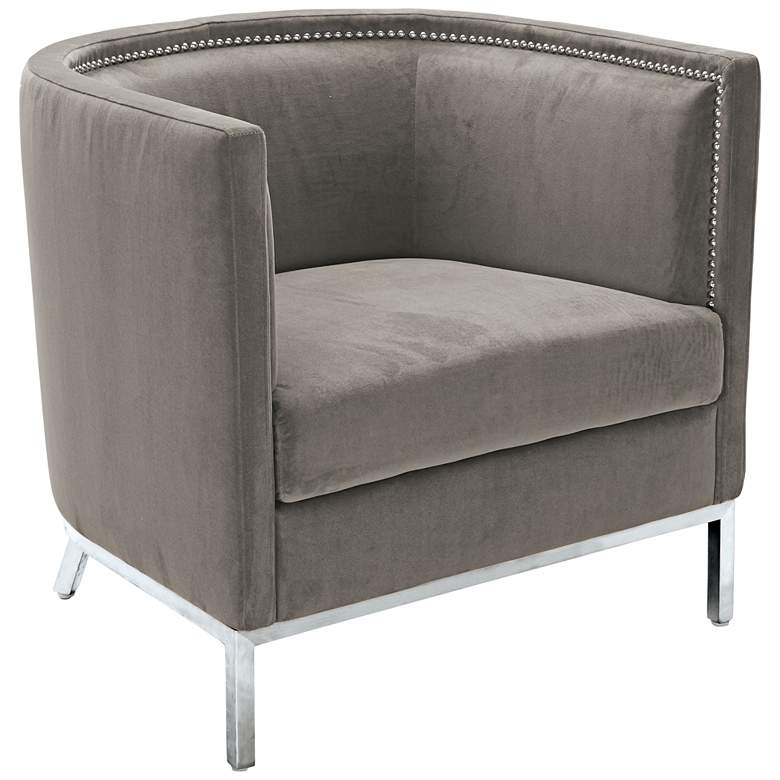 Image 1 Wales Portsmouth Gray Barrel Accent Armchair