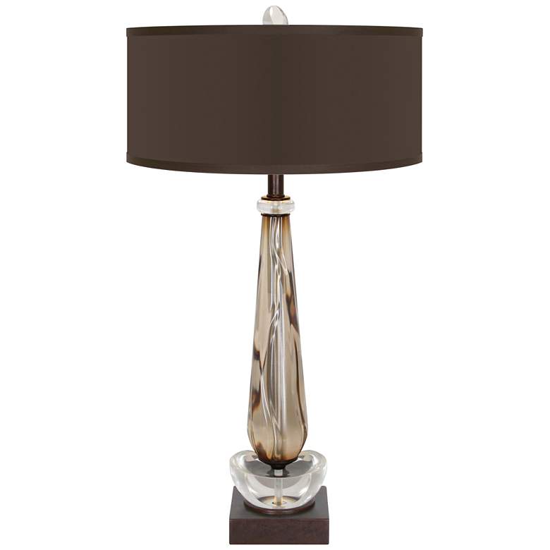 Image 1 Walk By Me Clear and Wheat Ginger Acrylic Table Lamp