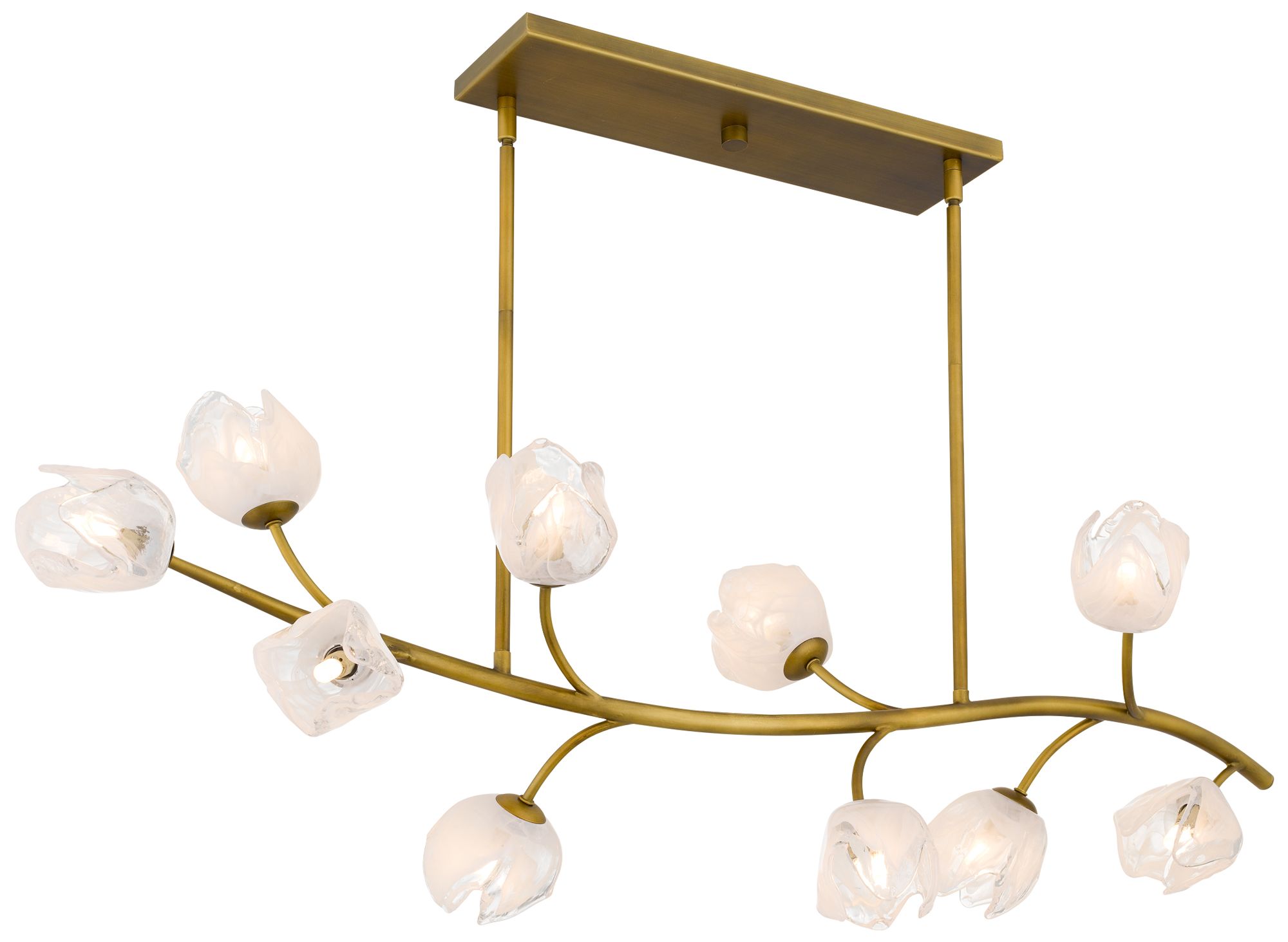Walker 10-Light Vintage Brass Island Light