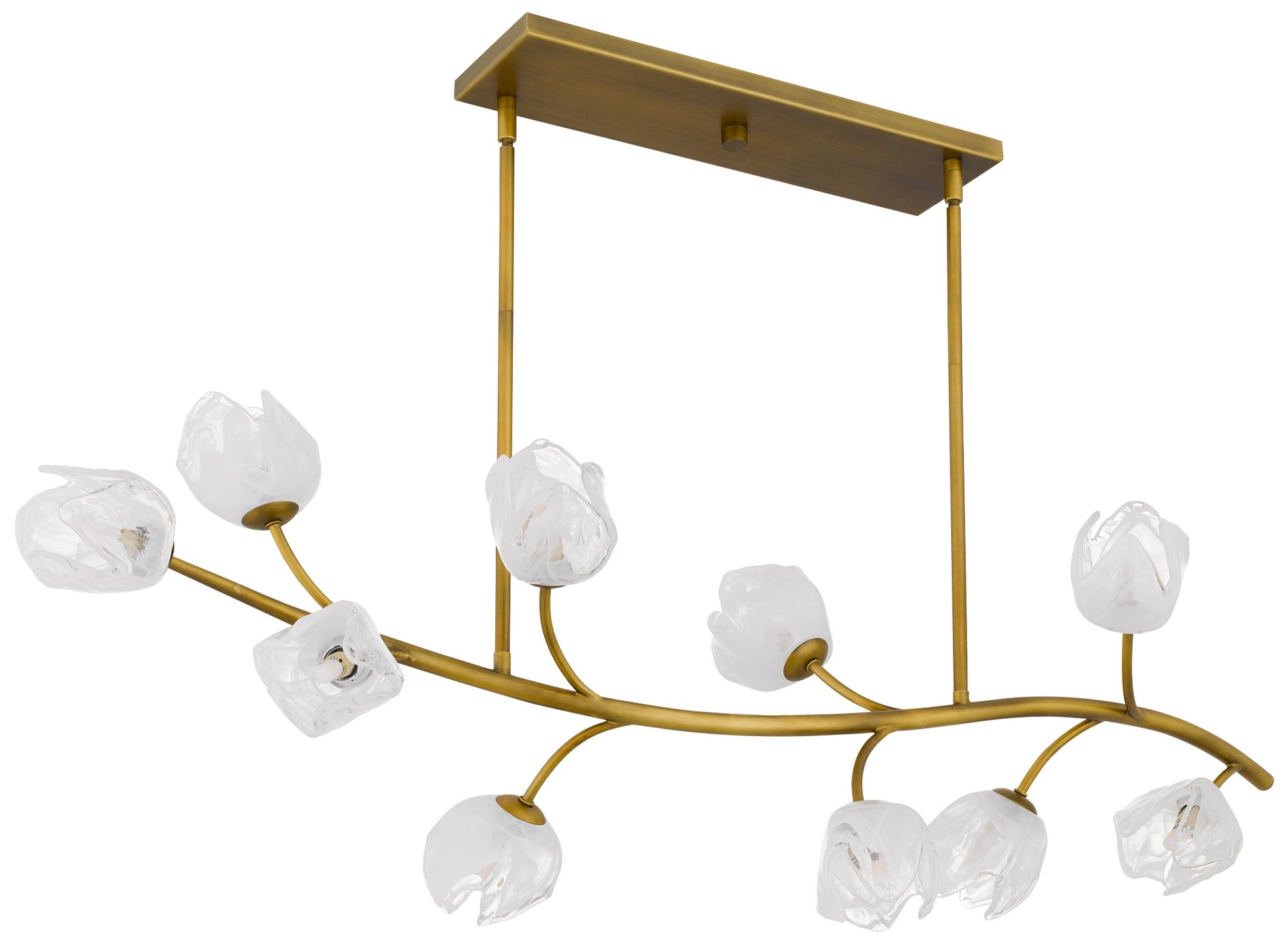 Image 3 Walker 10-Light Vintage Brass Island Light more views