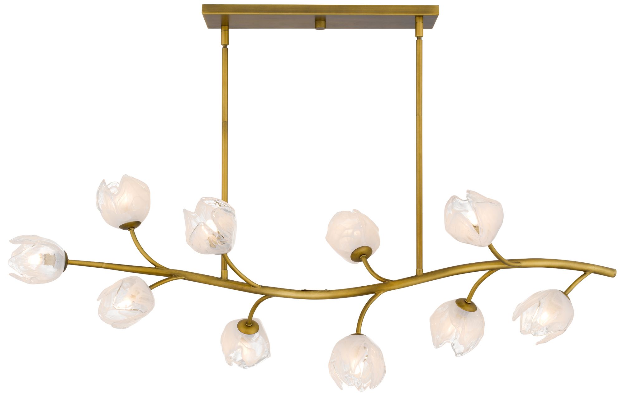 Image 4 Walker 10-Light Vintage Brass Island Light more views