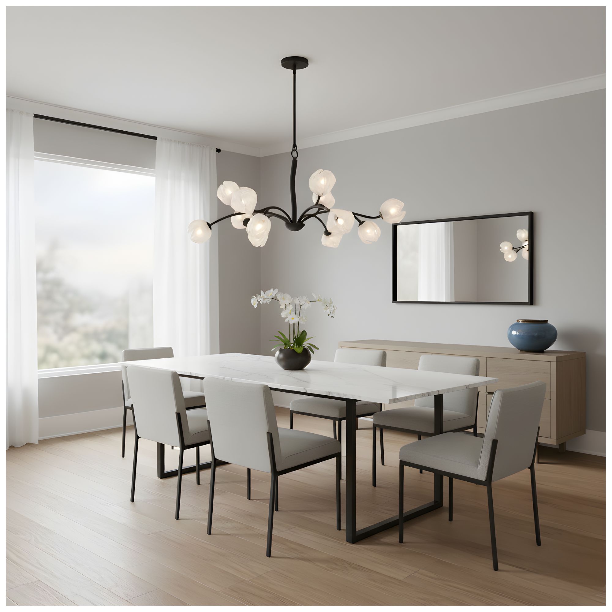 Image 7 Walker 12-Light Matte Black Chandelier more views