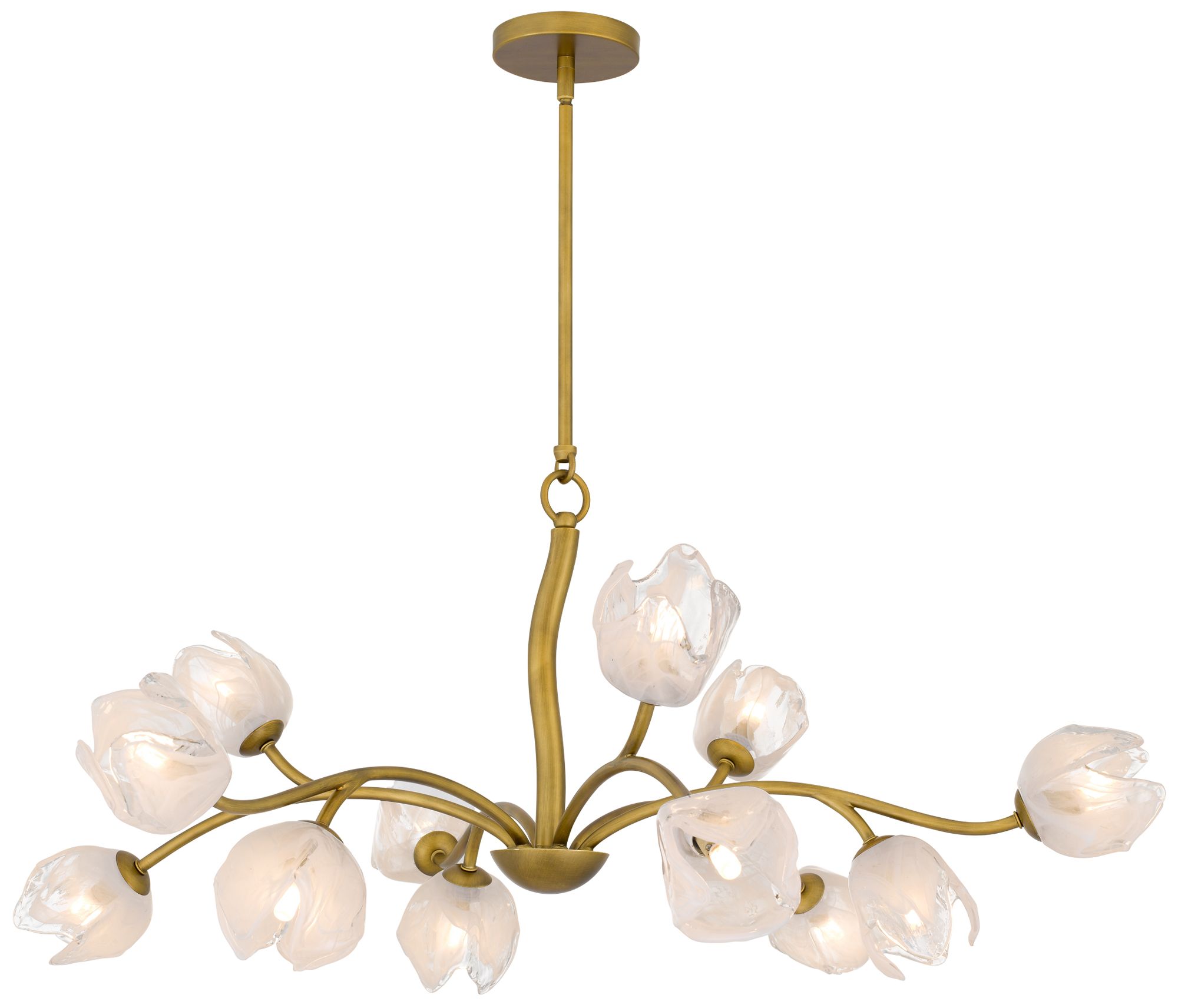 Image 4 Walker 12-Light Vintage Brass Chandelier more views