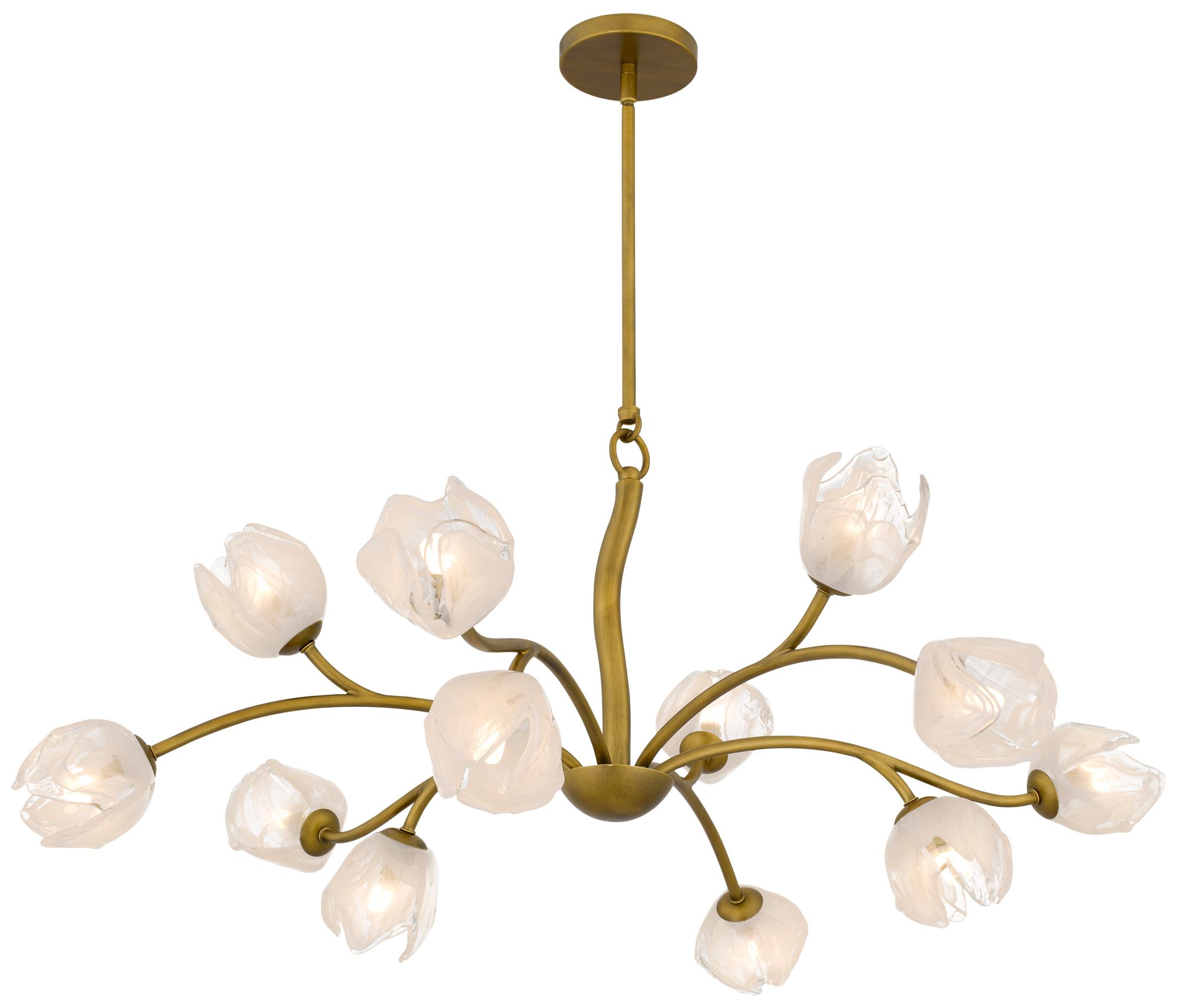 Image 5 Walker 12-Light Vintage Brass Chandelier more views