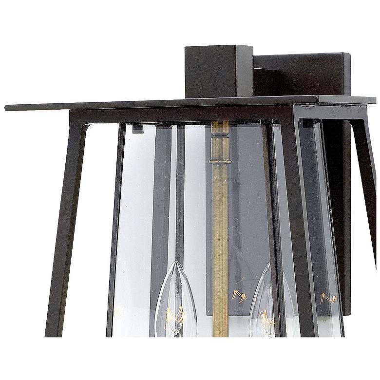 Image 5 Walker 15"H Buckeye Bronze and Brass LED Outdoor Wall Light more views