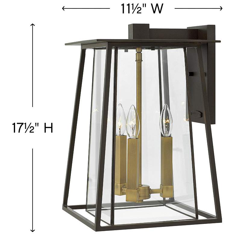Image 4 Walker 17 1/2" High Buckeye Bronze LED Outdoor Wall Light more views