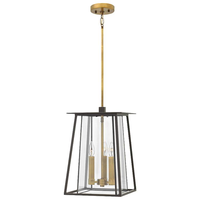 Image 1 Walker 17 1/4" High Heritage Brass Outdoor Hanging Light