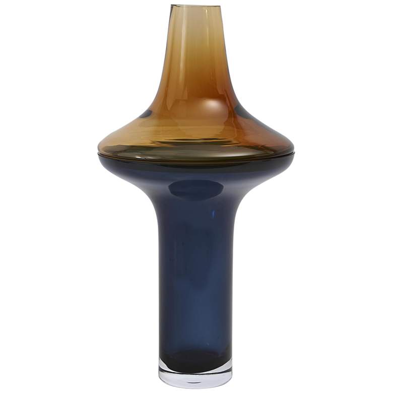 Image 1 Walker 20" High Cobalt Decorative Vase with Amber Lid