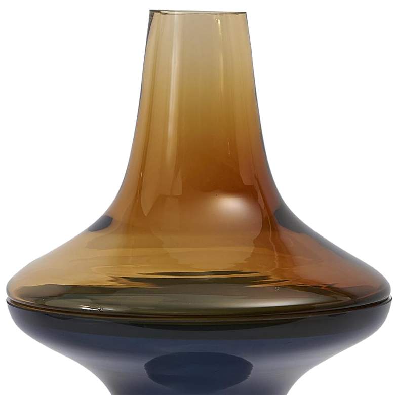 Image 2 Walker 20 inch High Cobalt Decorative Vase with Amber Lid more views