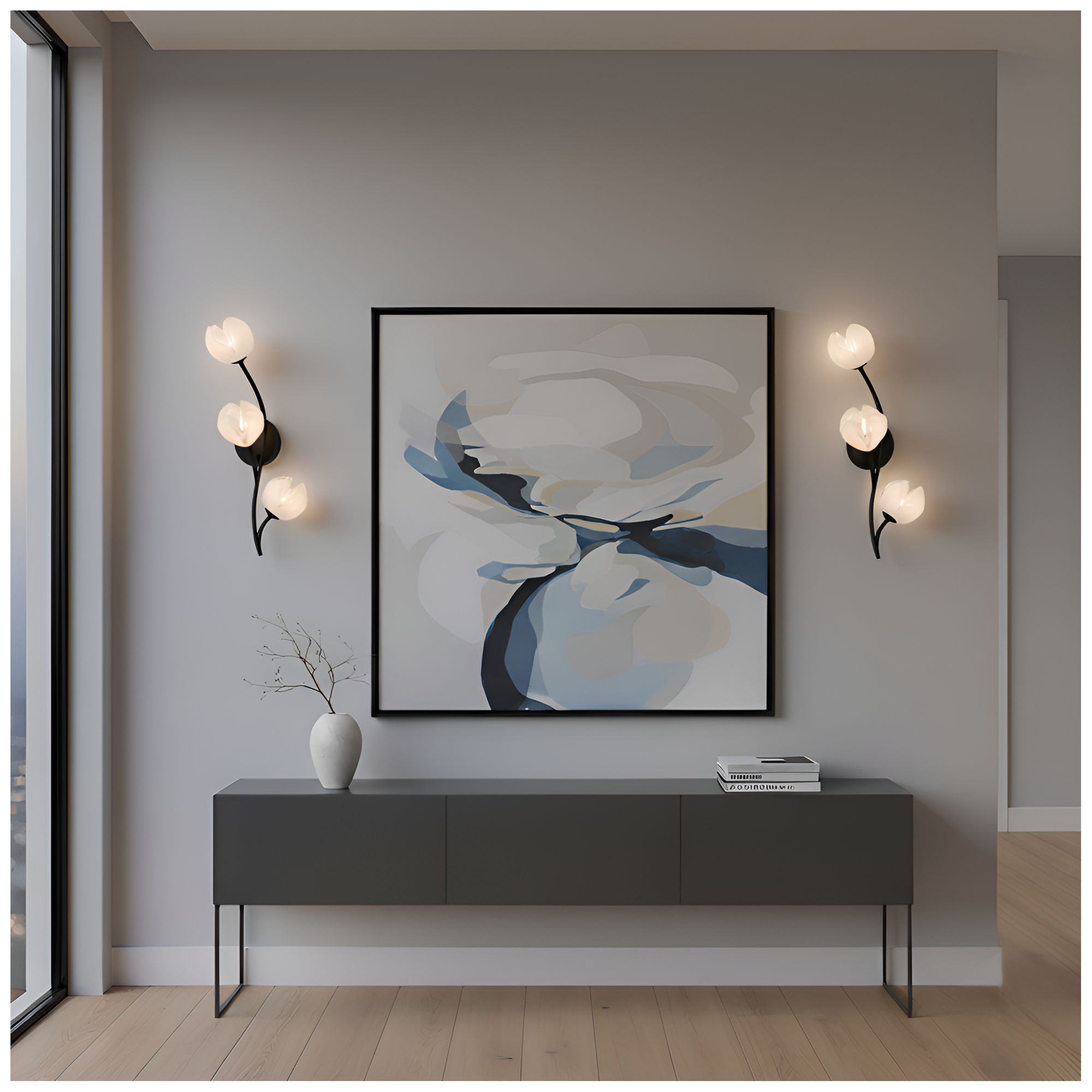 Image 7 Walker 3-Light Matte Black Wall Sconce more views