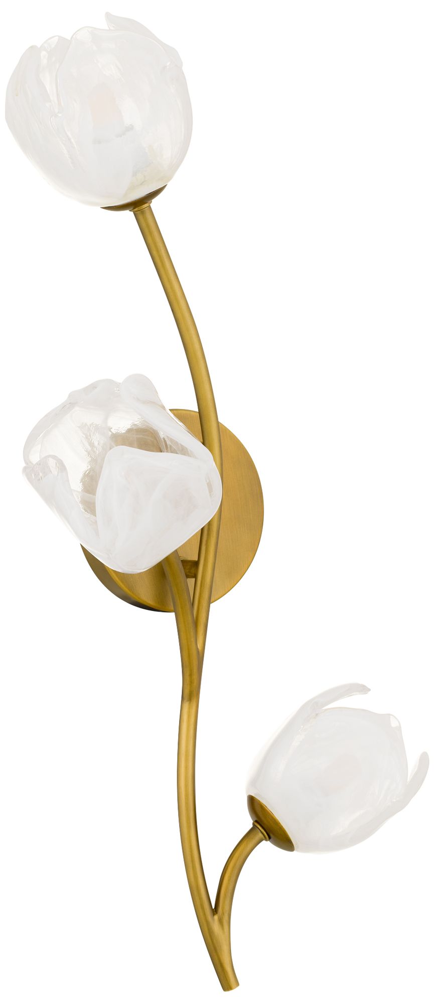 Image 3 Walker 3-Light Vintage Brass Wall Sconce more views