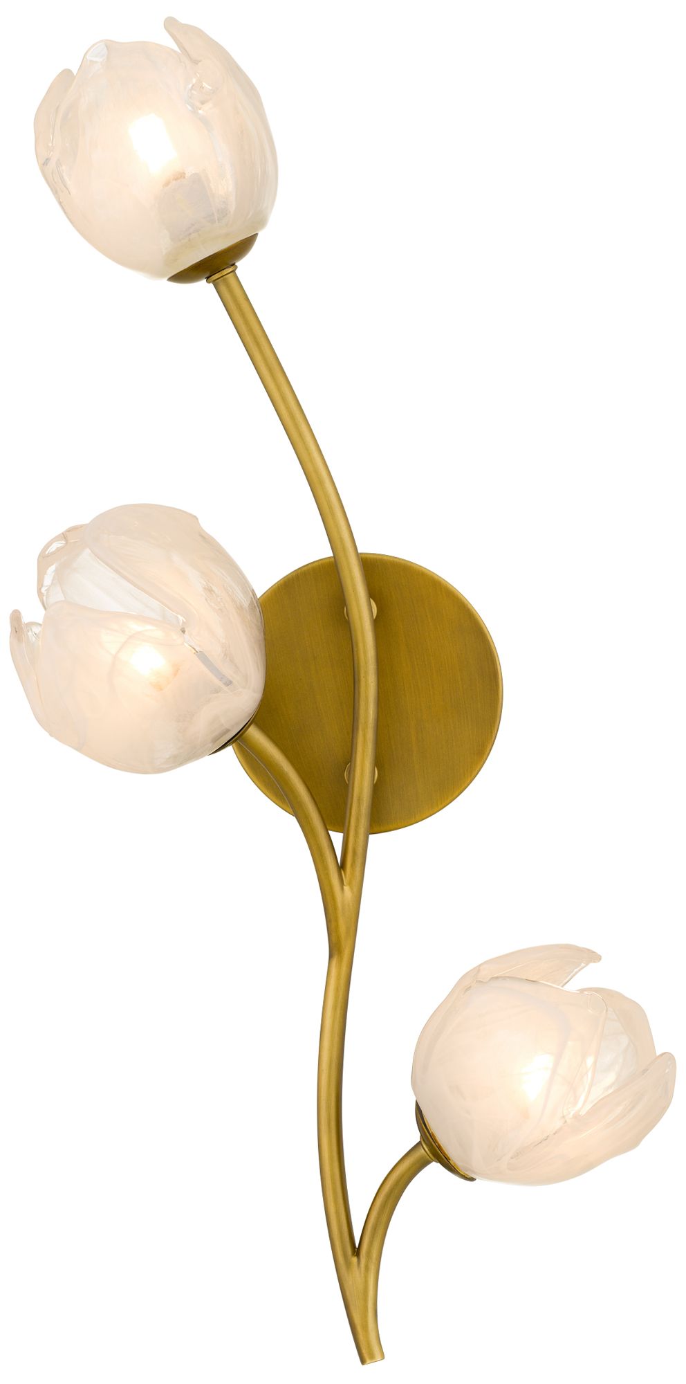 Image 4 Walker 3-Light Vintage Brass Wall Sconce more views