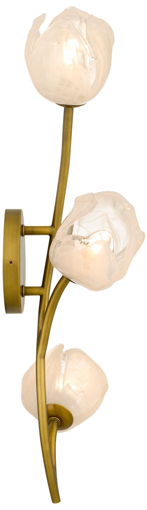 Image 5 Walker 3-Light Vintage Brass Wall Sconce more views