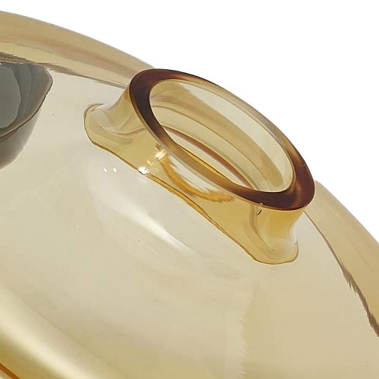 Image 2 Walker 8 1/2" High Cobalt Decorative Vase with Amber Lid more views
