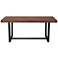 Walker Edison 72" Mahogany Finish Solid Pine Wood Modern Dining Table