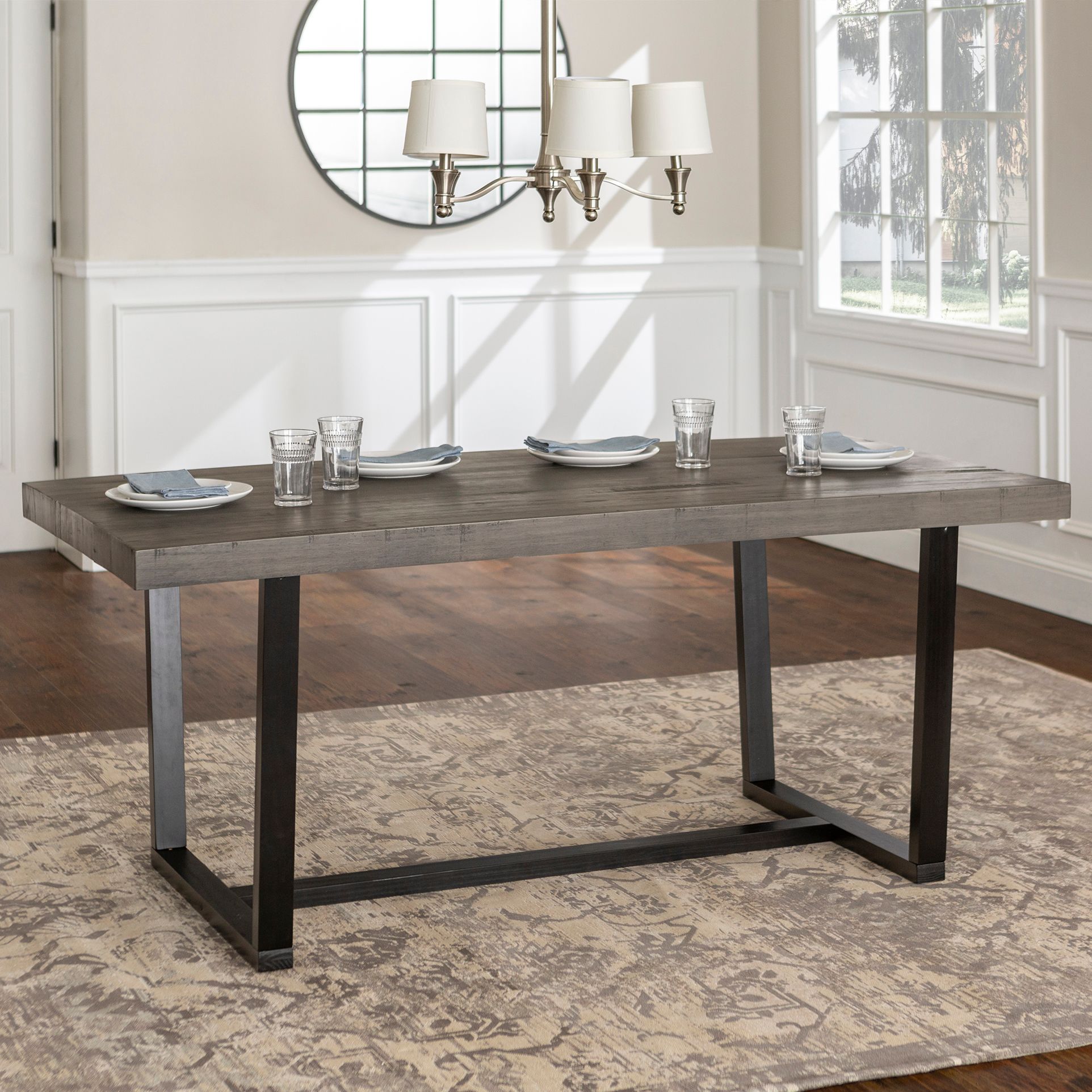 modern gray wood table