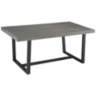Walker Edison 72" Wide Gray Finish Solid Pine Wood Modern Dining Table