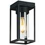 Thumbnail2 of Walker Hill - 1-Light Outdoor Flush Mount - Matte Black - Clear Glass