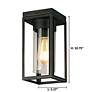 Thumbnail4 of Walker Hill - 1-Light Outdoor Flush Mount - Matte Black - Clear Glass more views