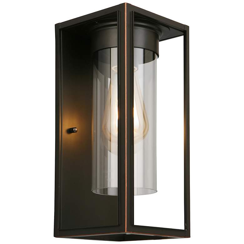 Image 2 Walker Hill - 12 inch Outdoor Wall Light - Oil Rubbed Bronze - Clear Glass