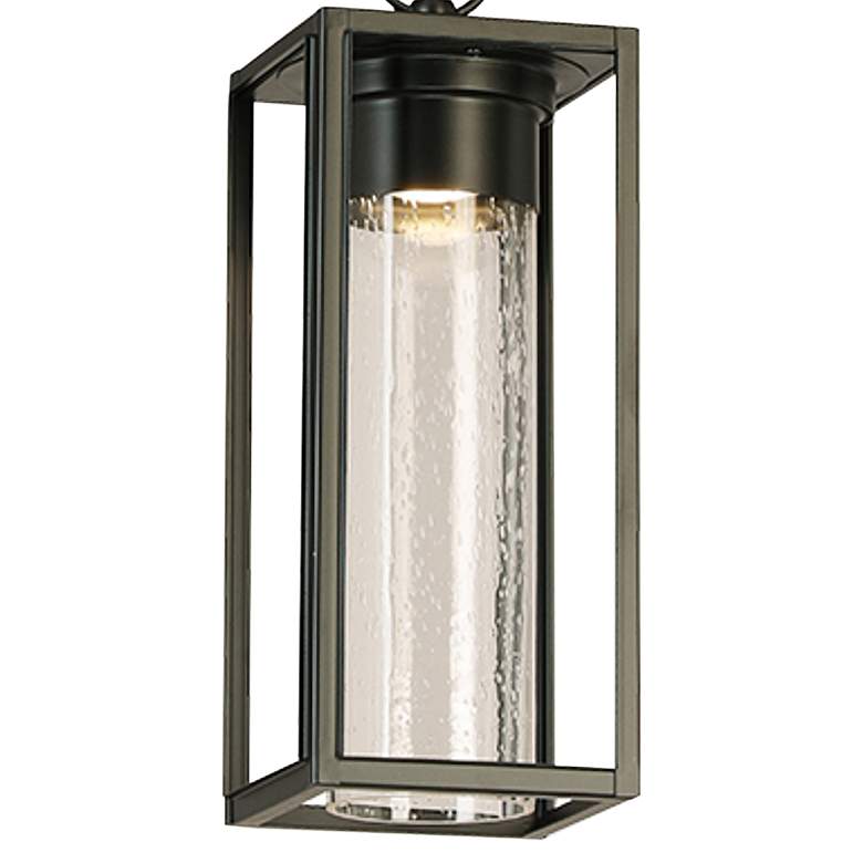 Image 4 Walker Hill 14 1/2"H Matte Black LED Outdoor Hanging Light more views